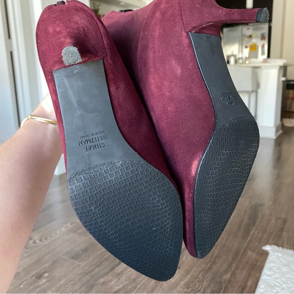 Stuart Weitzman Kitten Heel Suede Boot - image 8